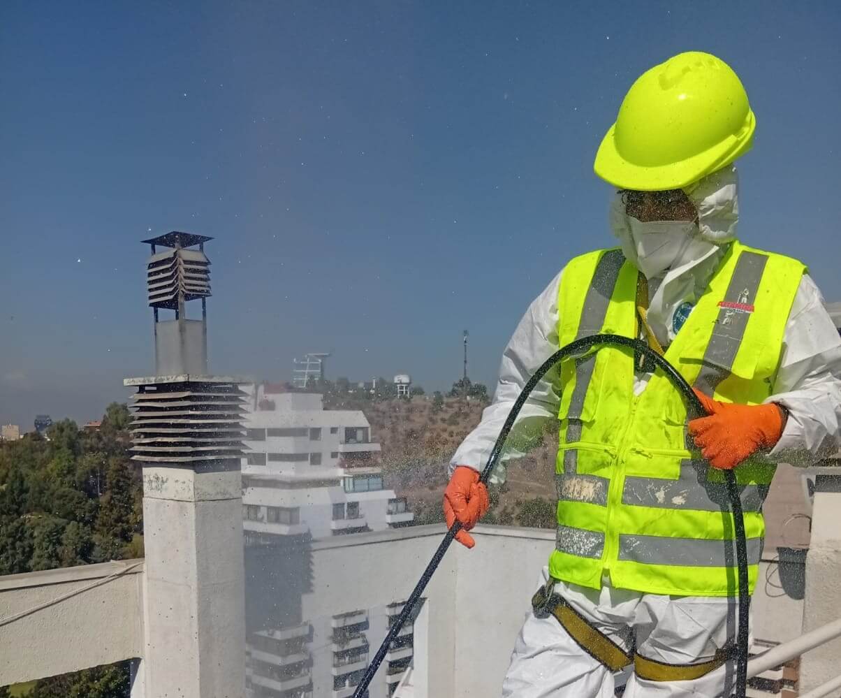 Technical engineer inspecting ventilation systems